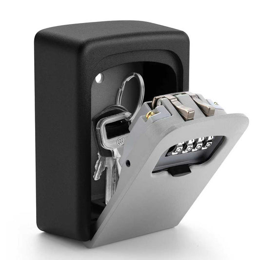 SecuFirst LBX101G Sleutelkluis met code voor binnen en buiten gebruik – Sleutelkastje met cijferslot – Geschikt voor wandmontage – 100% Metaal – Grijs – Waterdicht en Roestvrij - Sleutelkluisje Thuiszorg Airbnb B&B – 12,1x9x4 cm