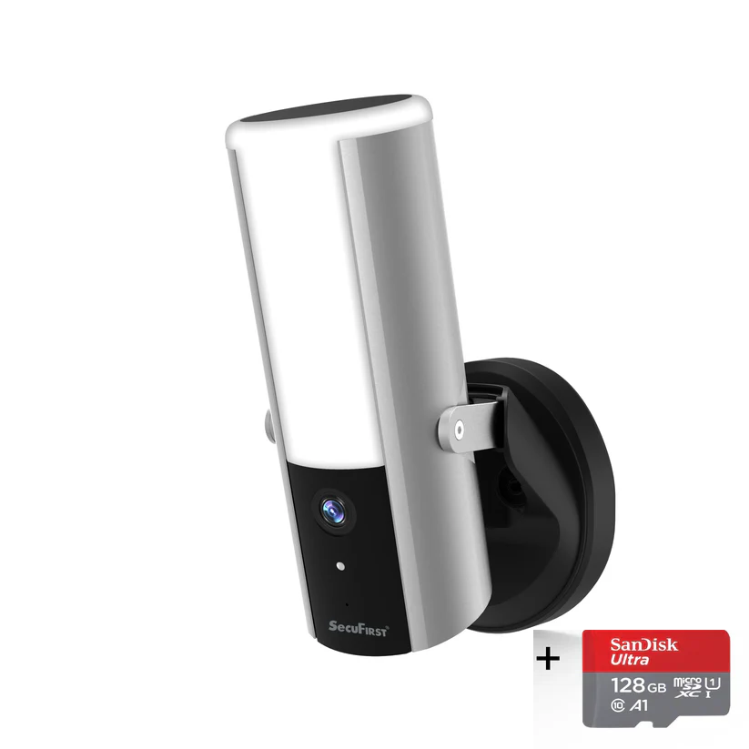 SecuFirst Dimbare Buitenlamp met geïntegreerde WiFi IP Camera 2K resolutie (LCA230)