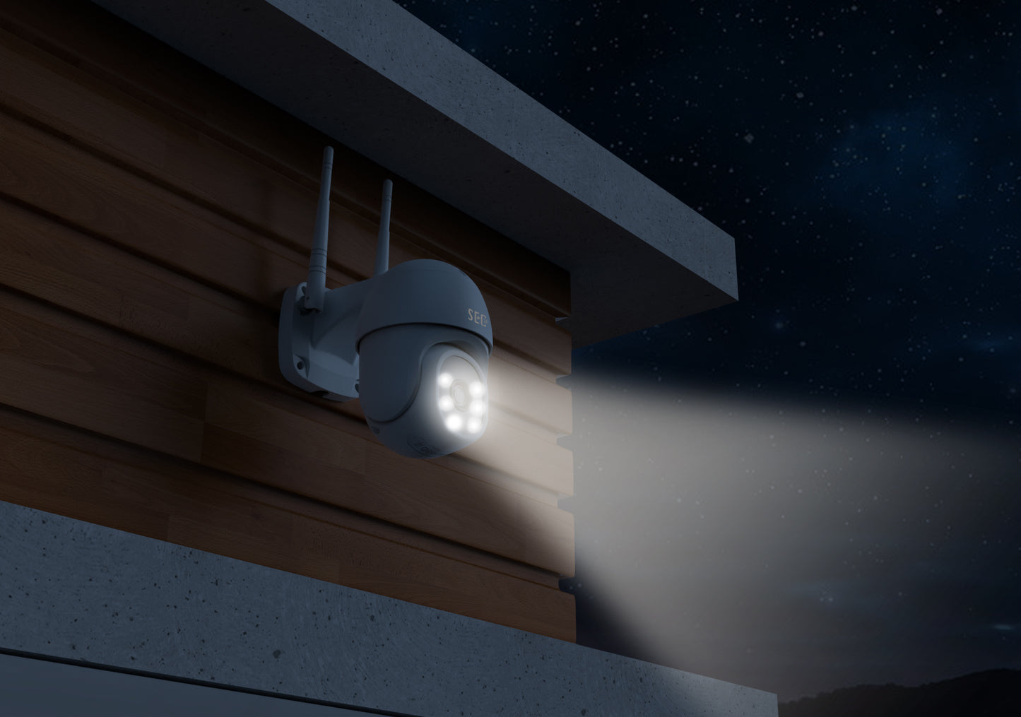 SEC24 CAM216W Dome Camera wit - IP Camera draai- en kantelbaar voor buiten - FHD 1080P - Kleuren nachtzicht