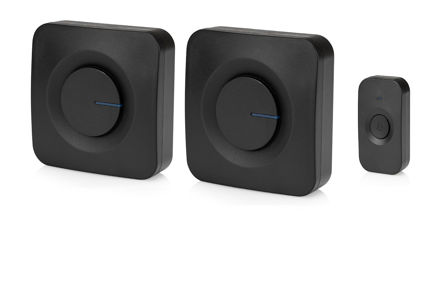 SEC24 DB706B - Draadloze Deurbel met 2 Ontvangers - Regelbaar Volume - 52x Melodie - LED - Zwart
