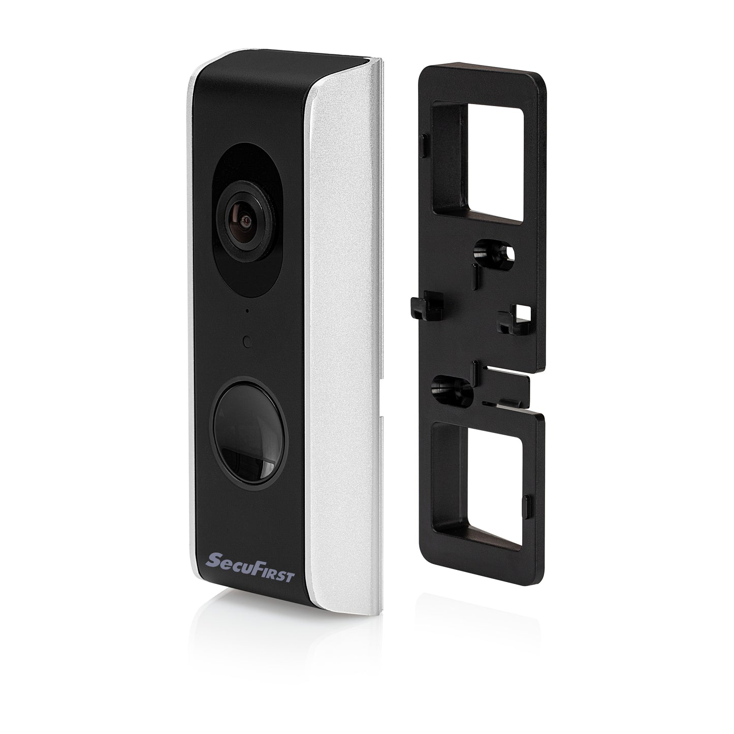 SecuFirst Wi-Fi deurbel met draadloze bel 1080P Zwart / Zilver (DID701B+) + 128GB Endurance micro sd kaart.