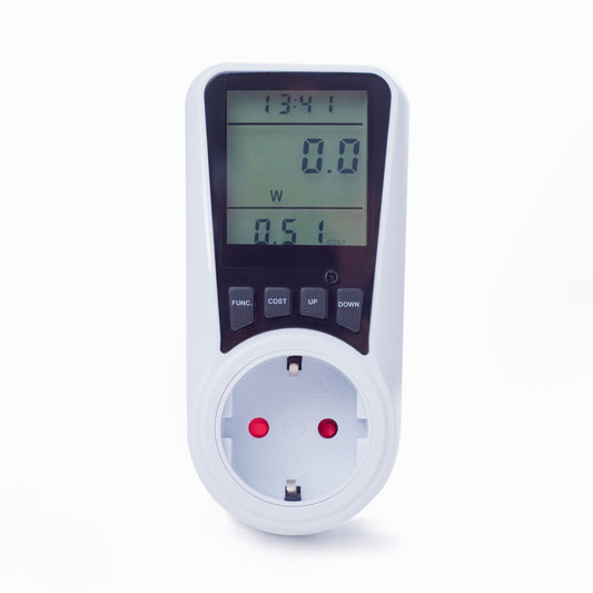 SEC24 Energiemeter met Led verlicht display - Verbruiksmeter - Stroomverbruik meter - Elektriciteitsmeter - Energie besparen - voor het meten van Watt/Ampère/Voltage/KWH (KWH230)