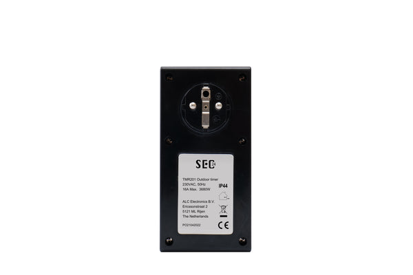 SEC24 2x Tijdschakelaar Mechanisch voor Buiten gebruik - IP44 - 230V 3680W - Energie besparing (TMR201V2)