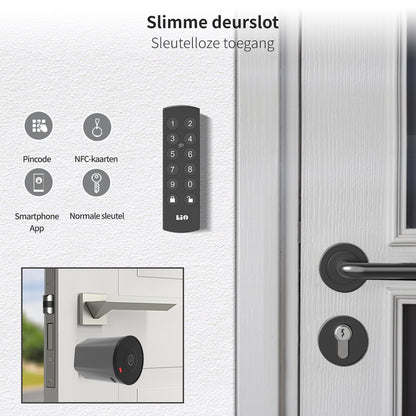 Slim Deurslot met Cilinder en Keypad en Gateway - Veiligheid en Gemak in 1