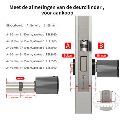 Slim Deurslot met Cilinder en Keypad - Veiligheid en Gemak in 1