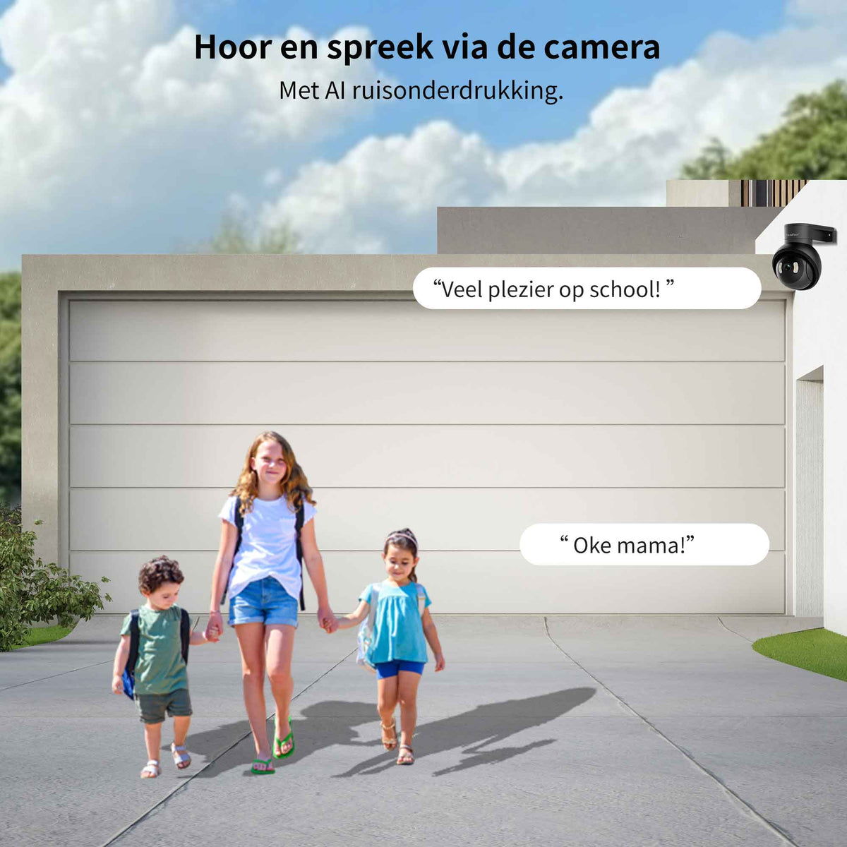 SecuFirst Pro GW218S2 Cameraset, 2x Dome camera met Gateway - IP Camera draai- en kantelbaar voor buiten – 3K resolutie