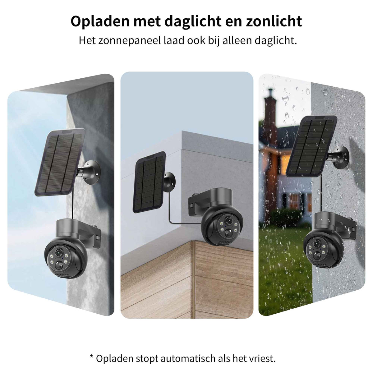 SecuFirst Pro GW219S2 Cameraset, 2x Batterij camera met zonnepaneel en Gateway - 64GB opslag Dome zwart - IP Camera draai- en kantelbaar voor buiten – 3K resolutie