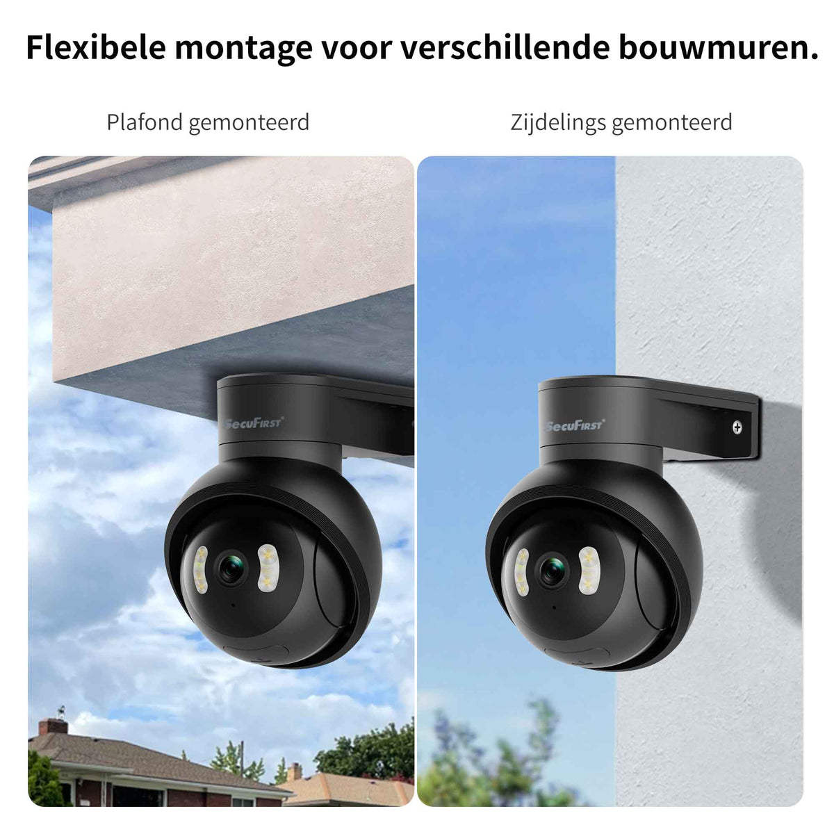 SecuFirst Pro GW218S2 Cameraset, 2x Dome camera met Gateway - IP Camera draai- en kantelbaar voor buiten – 3K resolutie