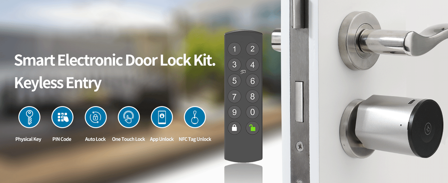 Slim Deurslot met Cilinder en Keypad en Gateway - Veiligheid en Gemak in 1