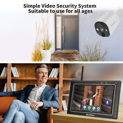 SecuFirst CWL401W Met 7 inch monitor en 1x Draadloze Beveiligingscamera - Wit