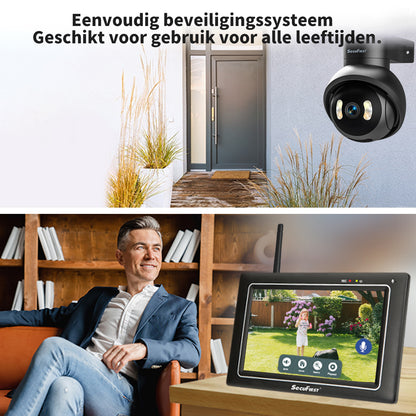 SecuFirst CWL418S Met 7 inch monitor en 1x Draaibare Beveiligingscamera - Zwart 3K