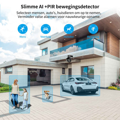 SecuFirst Pro GW218S2 Cameraset, 2x Dome camera met Gateway - IP Camera draai- en kantelbaar voor buiten – 3K resolutie