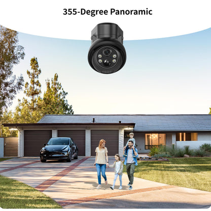 SecuFirst Pro CAM219Z Batterij camera met zonnepaneel - Dome zwart - IP Camera draai- en kantelbaar voor buiten – 3K resolutie