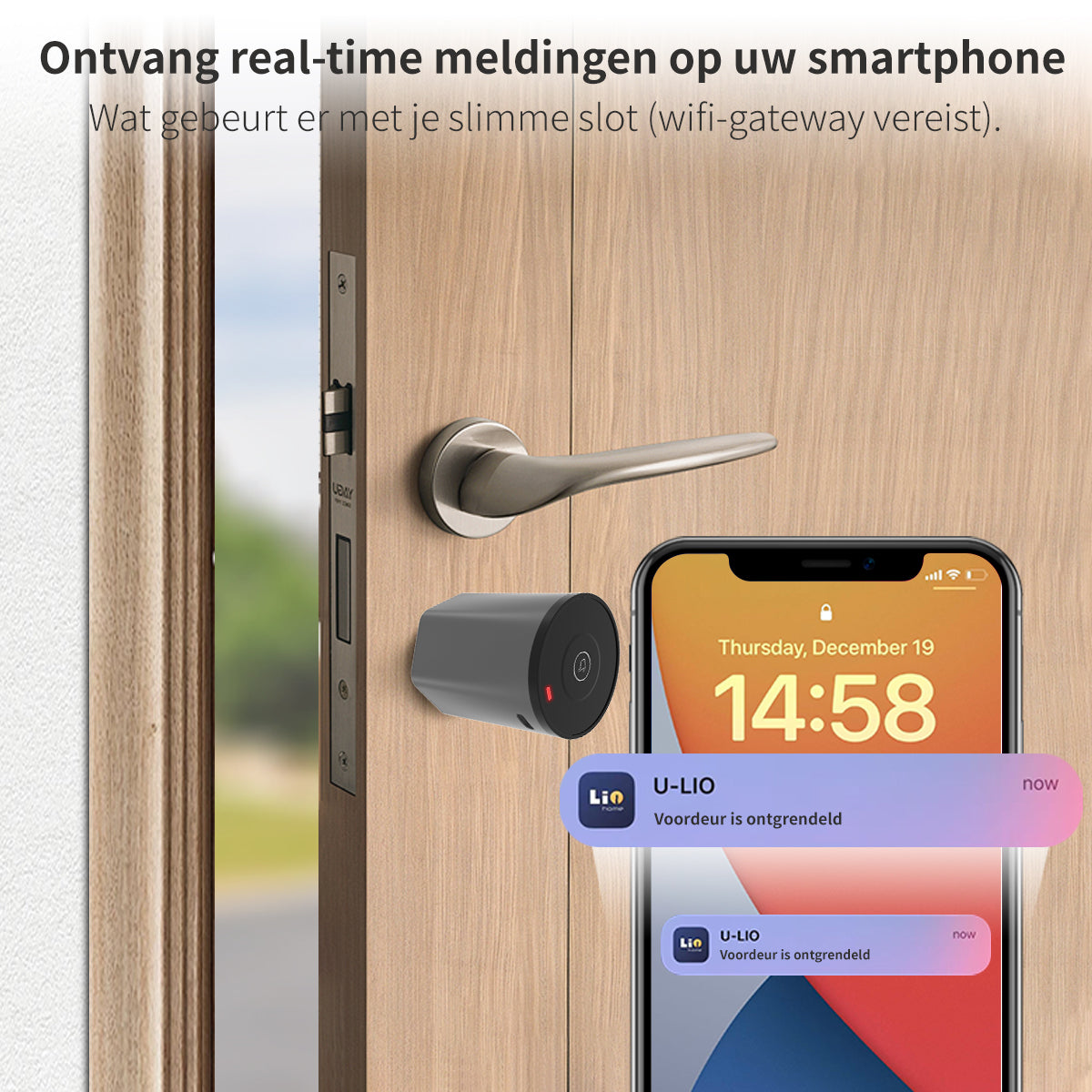 Slim Deurslot met Cilinder en Keypad en Gateway - Veiligheid en Gemak in 1