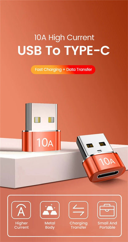 SecuFirst USB-A naar USB-C Adapter (set van 3-stuks)