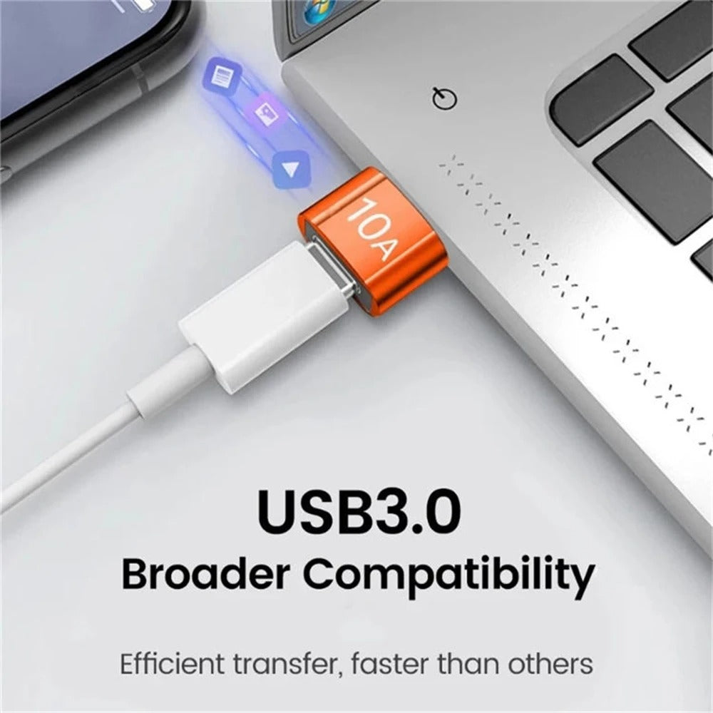 SecuFirst USB-A naar USB-C Adapter (set van 3-stuks)