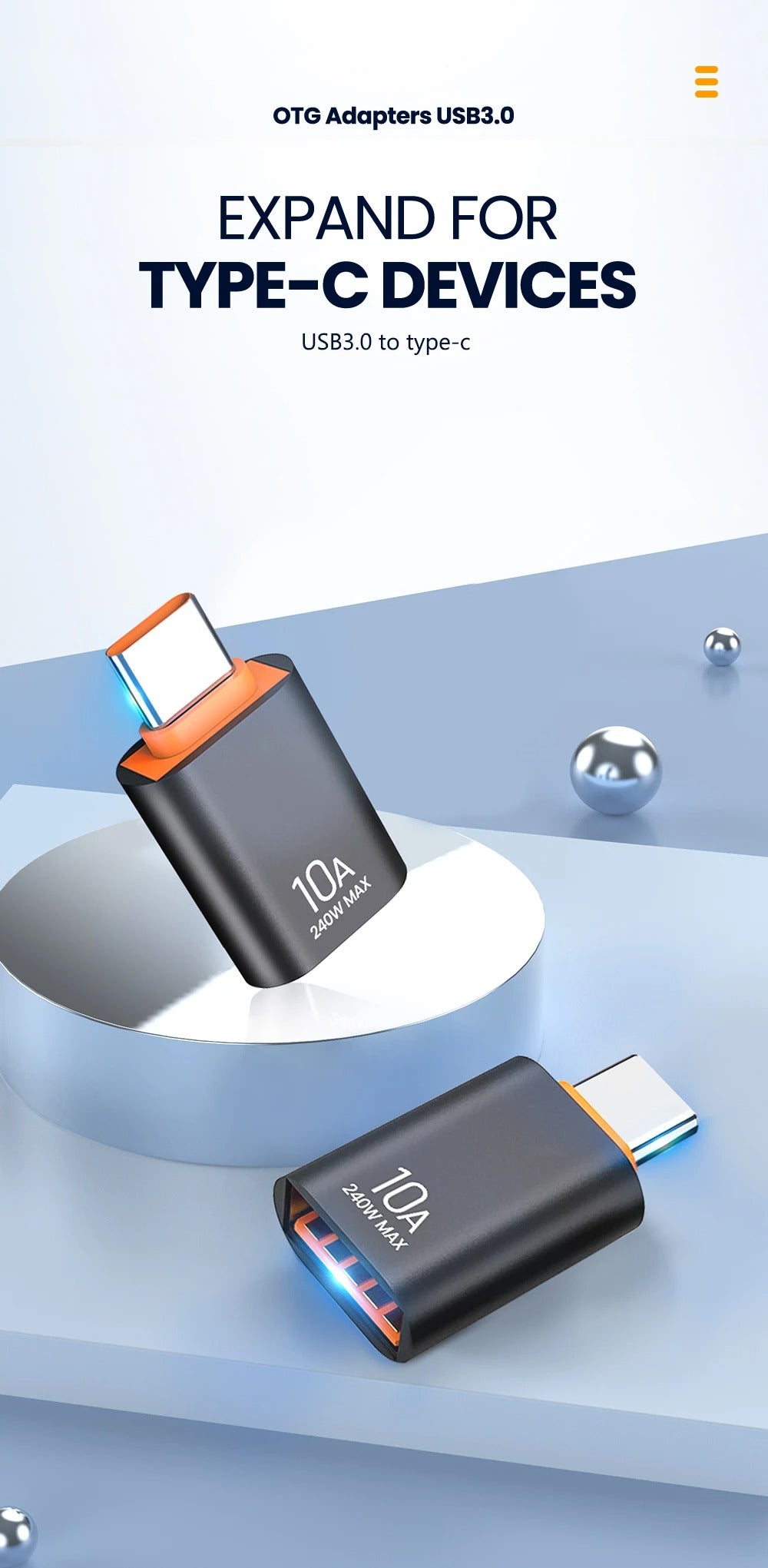 SecuFirst USB-C naar USB-A Adapter (set van 3-stuks) (Copy)