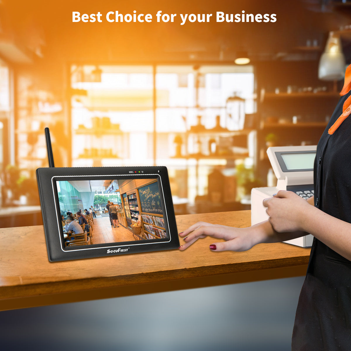 SecuFirst CWL401S2 Met 7 inch monitor en 2x Draadloze Beveiligingscamera - Zwart