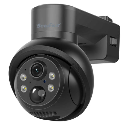 SecuFirst Pro CAM219Z Batterij camera met zonnepaneel - Dome zwart - IP Camera draai- en kantelbaar voor buiten – 3K resolutie