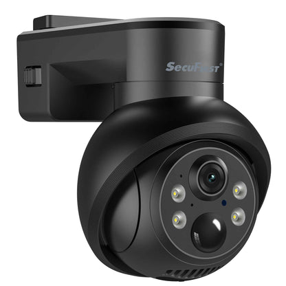 SecuFirst Pro CAM219Z Batterij camera met zonnepaneel - Dome zwart - IP Camera draai- en kantelbaar voor buiten – 3K resolutie