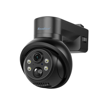 SecuFirst Pro CAM219Z Batterij camera met zonnepaneel - 64GB opslag Dome zwart - IP Camera draai- en kantelbaar voor buiten – 2K resolutie