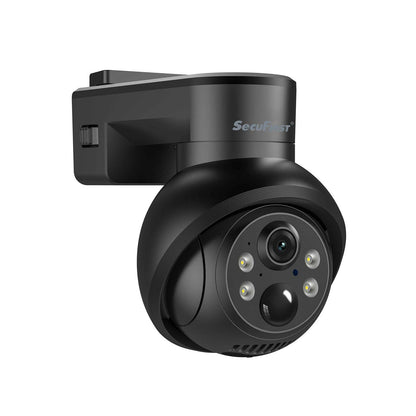 SecuFirst Pro CAM219Z Batterij camera met zonnepaneel - 64GB opslag Dome zwart - IP Camera draai- en kantelbaar voor buiten – 2K resolutie