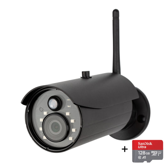 SecuFirst Compacte Wi-Fi IP Camera voor Buiten (CAM222) Met SanDisk micro SD kaart 128GB