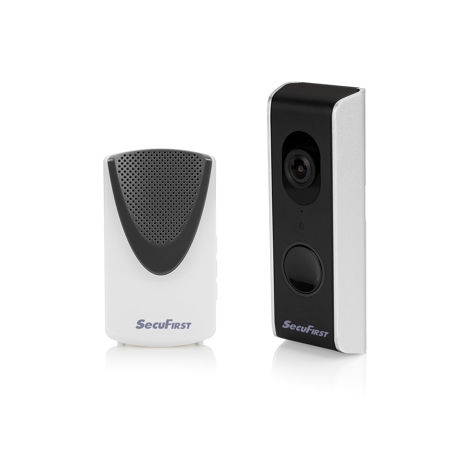 SecuFirst Wi-Fi deurbel met draadloze bel 1080P Zwart / Zilver (DID701B+) + 128GB Samsung Endurance micro sd kaart.