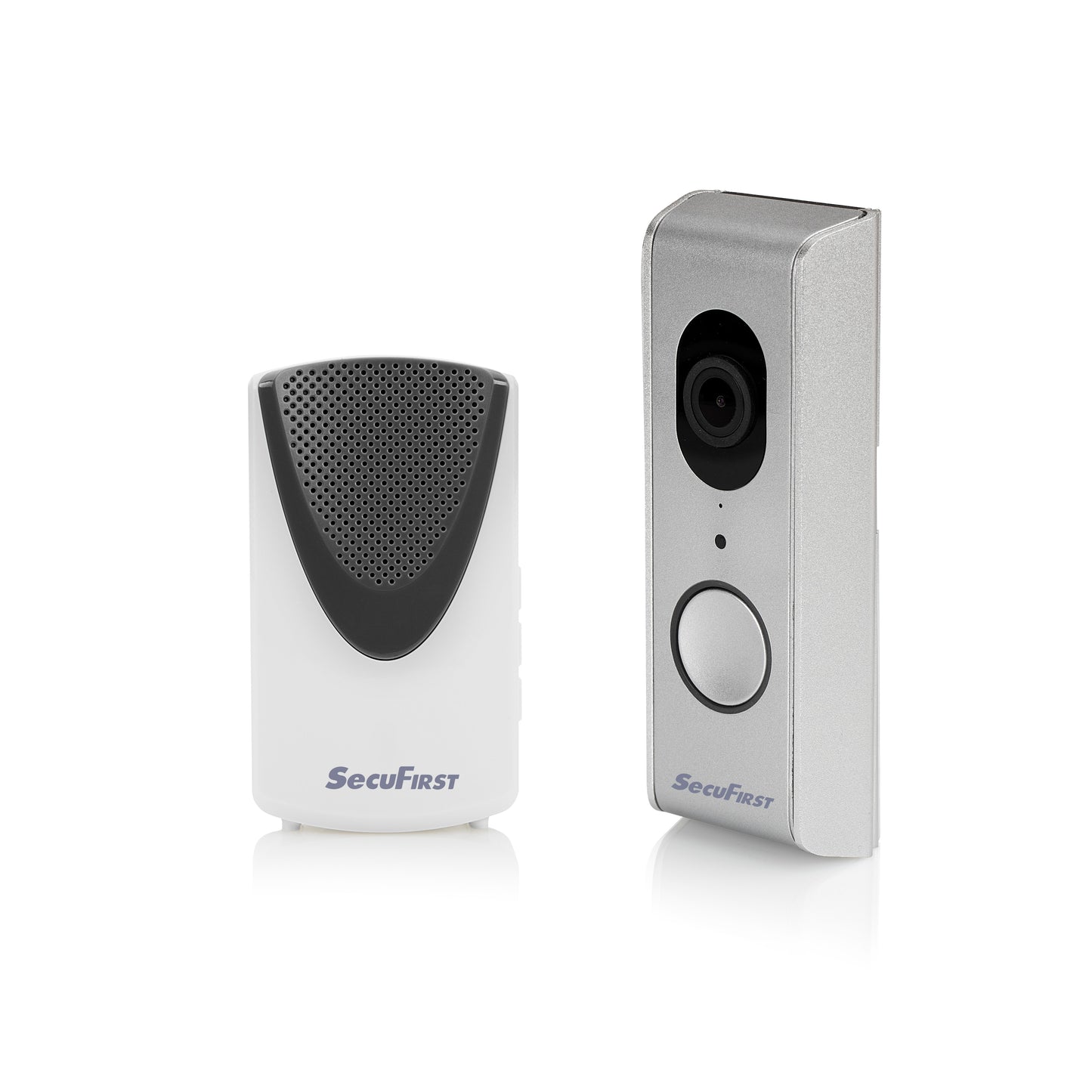 SecuFirst Wi-Fi deurbel met draadloze bel 1080P Zilver (DID701S+) + 128GB Samsung Endurance micro sd kaart.