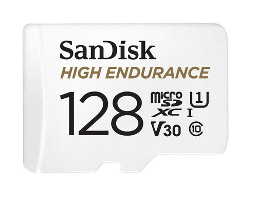 Sandisk High Endurance 128GB Micro SD kaart – Class 10 Opslag + Adapter