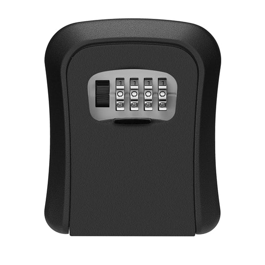 SecuFirst LBX100B Sleutelkluis met code voor binnen en buiten gebruik – Sleutelkastje met cijferslot – Geschikt voor wandmontage – 100% Metaal – Zwart – Waterdicht en Roestvrij - Sleutelkluisje Thuiszorg Airbnb B&B – 11,5x9,5x4 cm