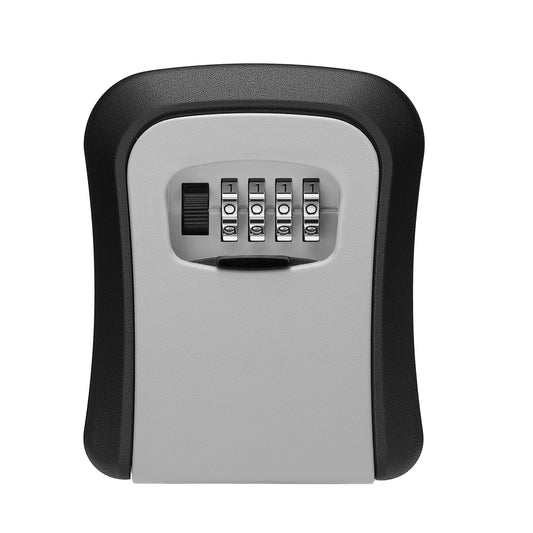 SecuFirst LBX100G Sleutelkluis met code voor binnen en buiten gebruik – Sleutelkastje met cijferslot – Geschikt voor wandmontage – 100% Metaal – Grijs – Waterdicht en Roestvrij - Sleutelkluisje Thuiszorg Airbnb B&B – 11,5x9,5x4 cm