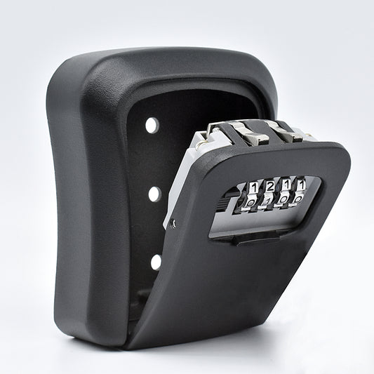 SecuFirst LBX100B Sleutelkluis met code voor binnen en buiten gebruik – Sleutelkastje met cijferslot – Geschikt voor wandmontage – 100% Metaal – Zwart – Waterdicht en Roestvrij - Sleutelkluisje Thuiszorg Airbnb B&B – 11,5x9,5x4 cm