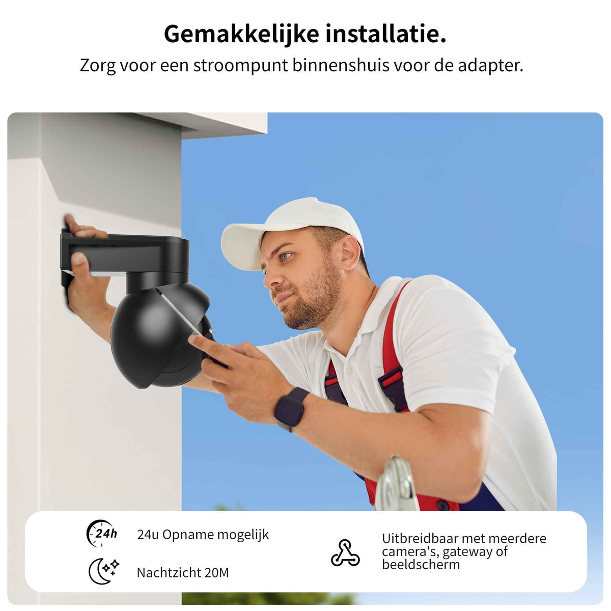 SecuFirst Pro GW218S2 Cameraset, 2x Dome camera met Gateway - IP Camera draai- en kantelbaar voor buiten – 3K resolutie
