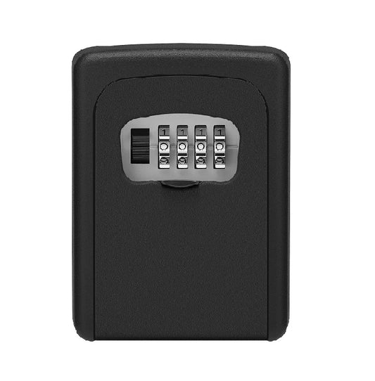 SecuFirst LBX101B Sleutelkluis met code voor binnen en buiten gebruik – Sleutelkastje met cijferslot – Geschikt voor wandmontage – 100% Metaal – Zwart – Waterdicht en Roestvrij - Sleutelkluisje Thuiszorg Airbnb B&B – 12,1x9x4 cm