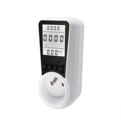 SEC24 Energiemeter met Led verlicht display - Verbruiksmeter - Stroomverbruik meter - Elektriciteitsmeter - Energie besparen - voor het meten van Watt/Ampère/Voltage/KWH (KWH230FR) BE + FR