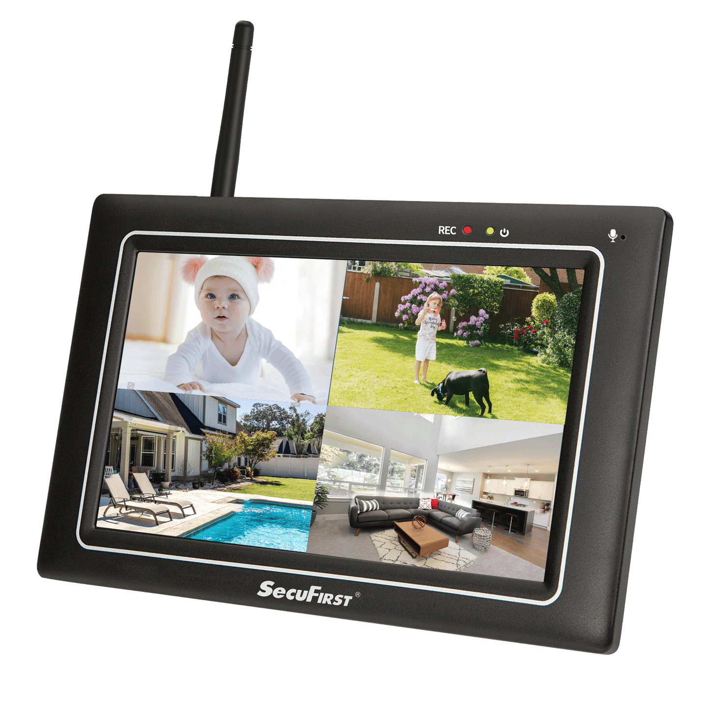 SecuFirst CWL401W2 Met 7 inch monitor en 2x Draadloze Beveiligingscamera - Wit