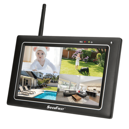 SecuFirst CWL401W2 Met 7 inch monitor en 2x Draadloze Beveiligingscamera - Wit