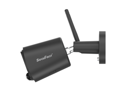 SecuFirst CWL401S2 Met 7 inch monitor en 2x Draadloze Beveiligingscamera - Zwart