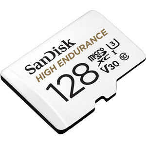 Sandisk High Endurance 128GB MicroSD – Class 10 Opslag + Adapter
