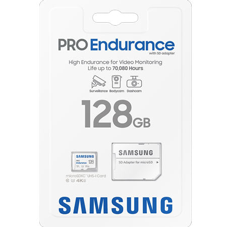 Samsung Endurance micro sd kaart 128GB - Class 10 - met adapter