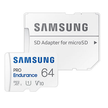Samsung Endurance micro sd kaart 64GB - Class 10 - met adapter