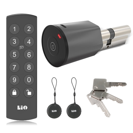 Slim deurslot met cilinder en keypad