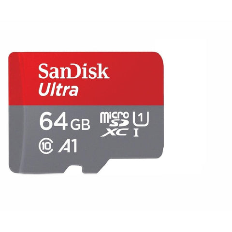 Sandisk Micro SD-card 64GB - UHS1 Class10 - met adapter