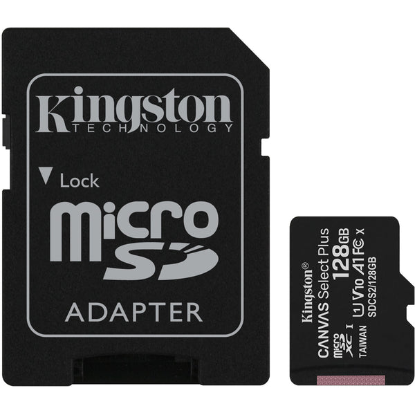 Kingston Micro SD-card 128GB - UHS1 Class10 - met adapter