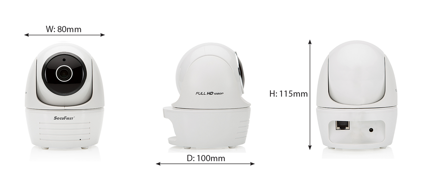 SecuFirst Draadloze IP Camera Pan/Tilt Indoor (CAM114S)