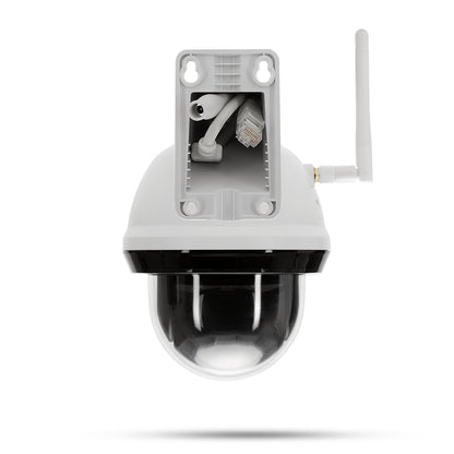 SecuFirst Wi-Fi IP-Beveiligings Dome Camera PTZ Outdoor WIT (CAM214W) Met 128GB Micro SD kaart