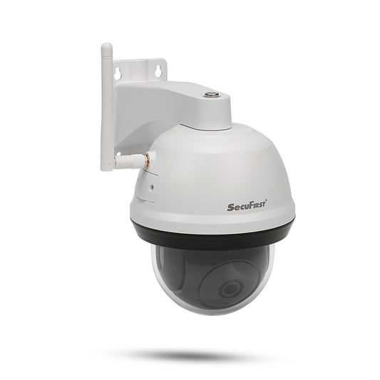 SecuFirst Wi-Fi IP-Beveiligings Dome Camera PTZ Outdoor WIT (CAM214W) Met 128GB Micro SD kaart