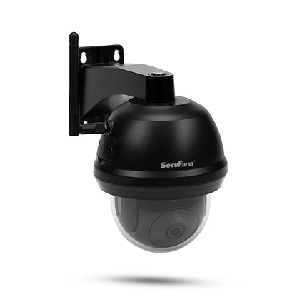 SecuFirst Wi-Fi IP-Beveiligings Dome Camera PTZ Outdoor Zwart (CAM214Z) Met 128GB Micro SD Kaart