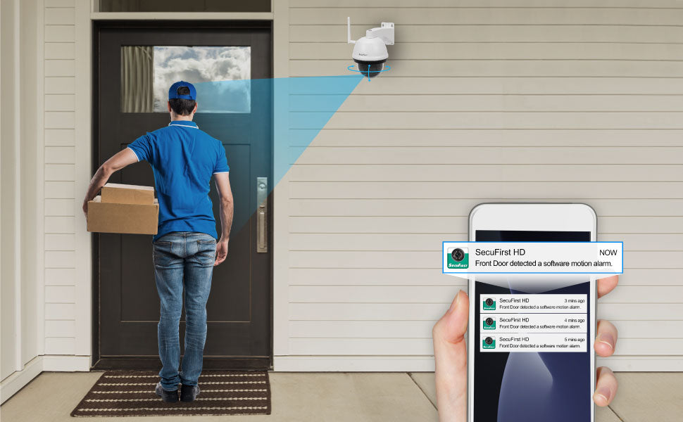 SecuFirst Wi-Fi IP-Beveiligings Dome Camera PTZ Outdoor WIT (CAM214W)